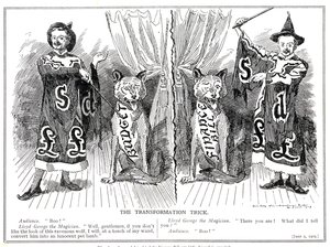 劳埃德·乔治，“魔术师”在1909年“人民预算”的预算提案中实现了神奇的转变 作者 爱德华·林利·桑伯恩